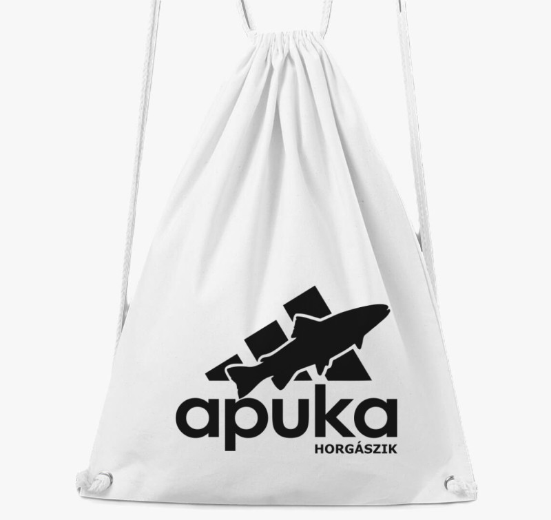 Apuka horgászik márkás tornazsák — Fehér