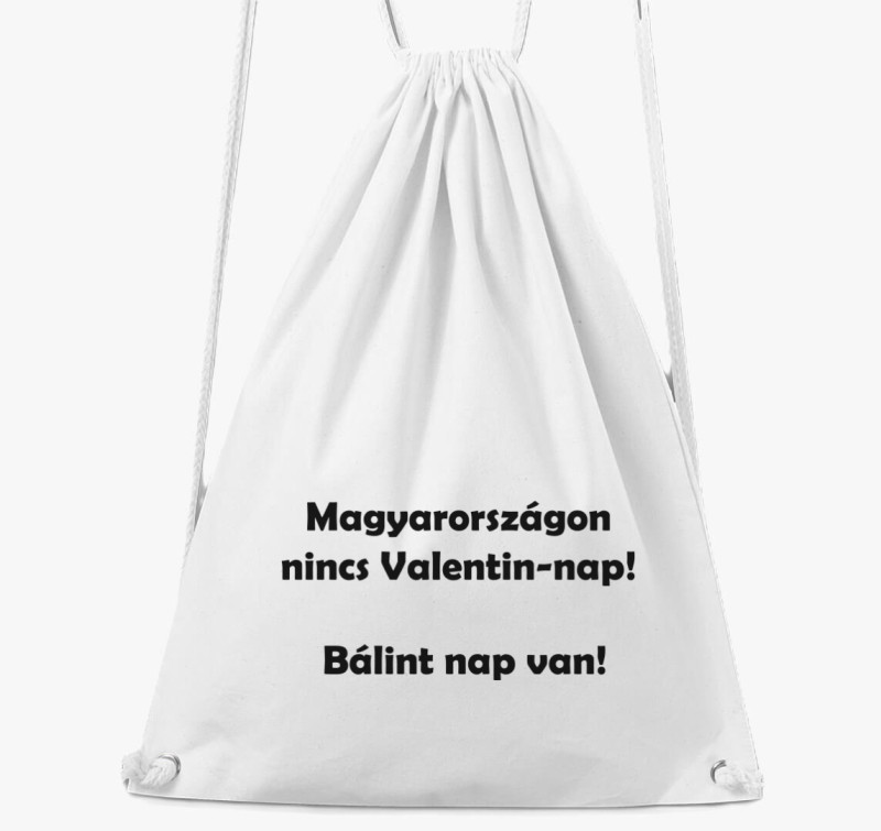 Nincs Valentin Nap tornazsák — Fehér