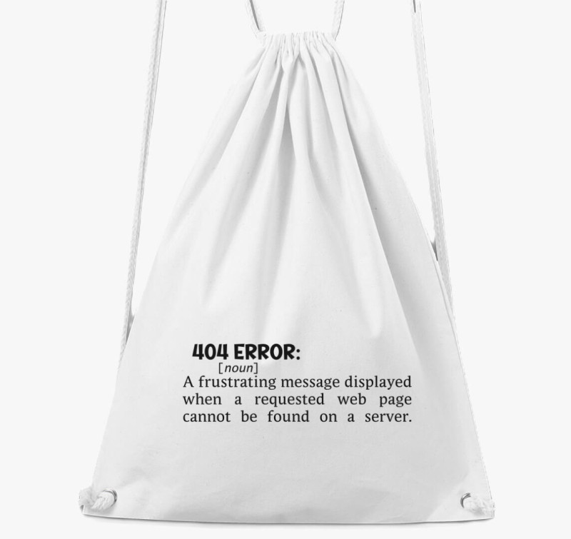 404 Error Dictionary tornazsák — Fehér