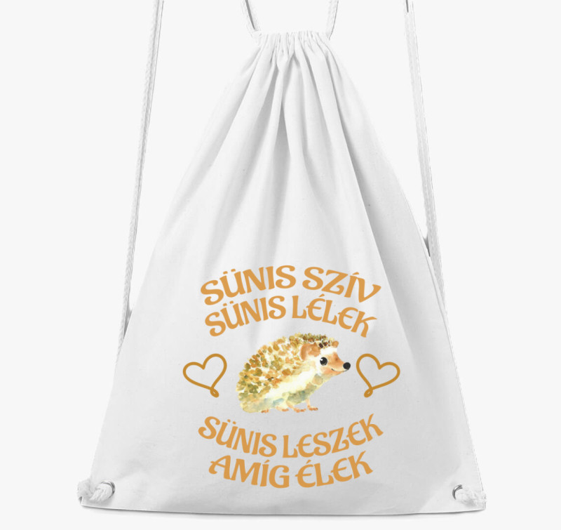 Sünis szív Sünis lélek tornazsák — Fehér