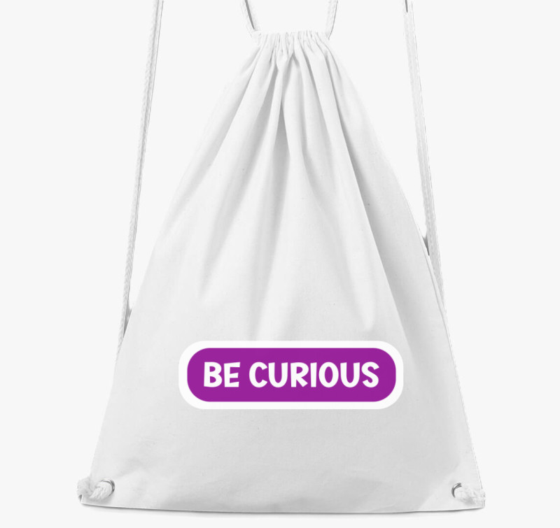 Be curious lila tornazsák — Fehér