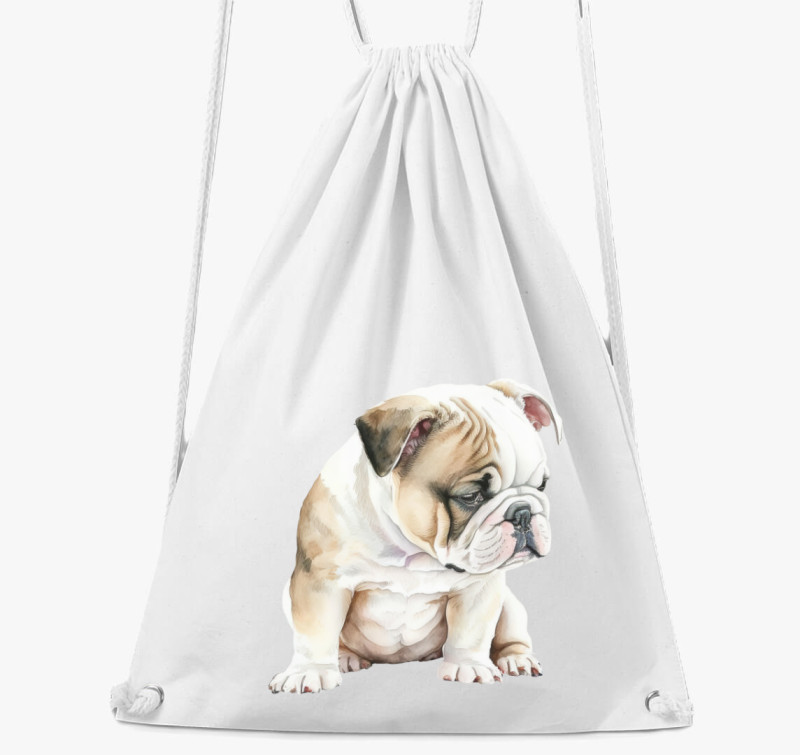Angol bulldog tornazsák — Fehér