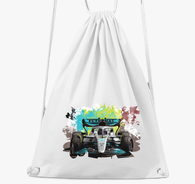 Lewis Hamilton tornazsák — Fehér
