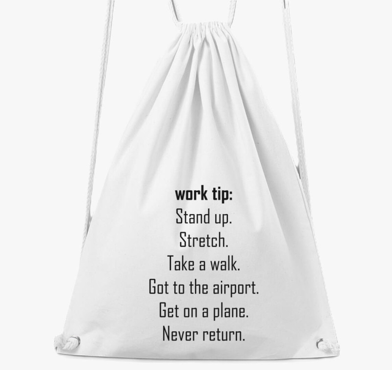 Work tip tornazsák — Fehér