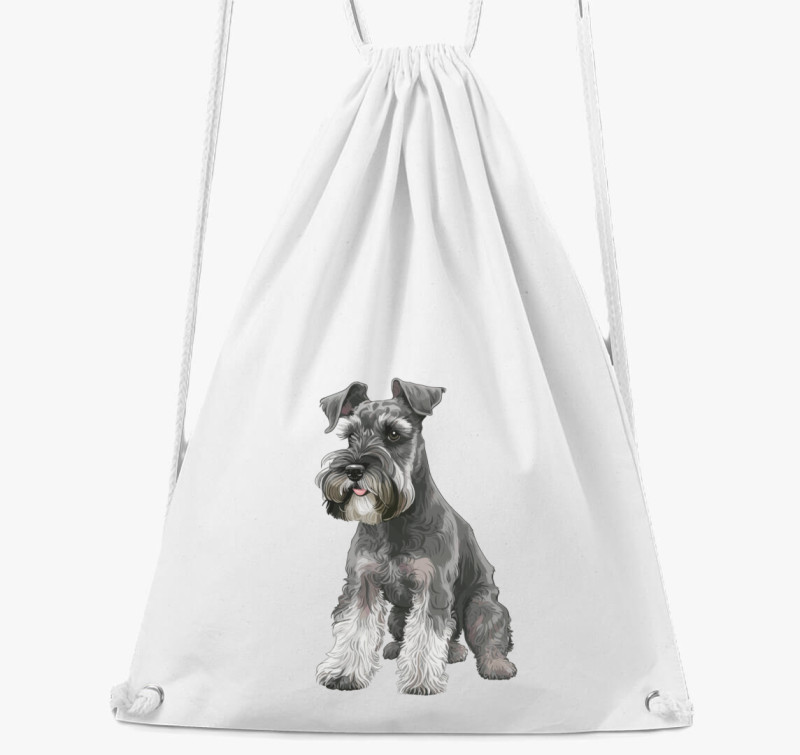 Schnauzer tornazsák — Fehér