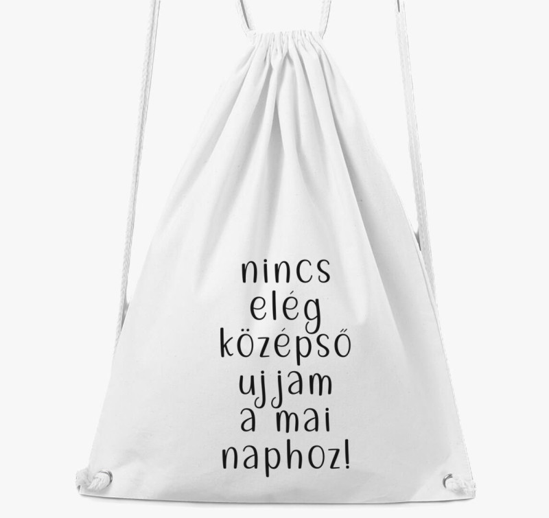 Középső ujj tornazsák — Fehér