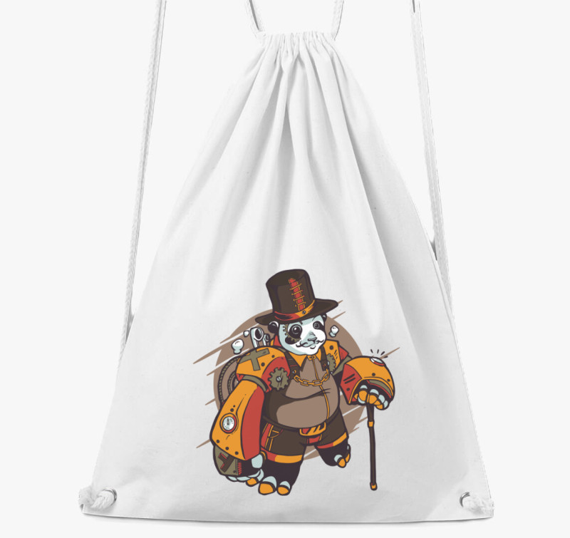 Steampunk Panda tornazsák — Fehér