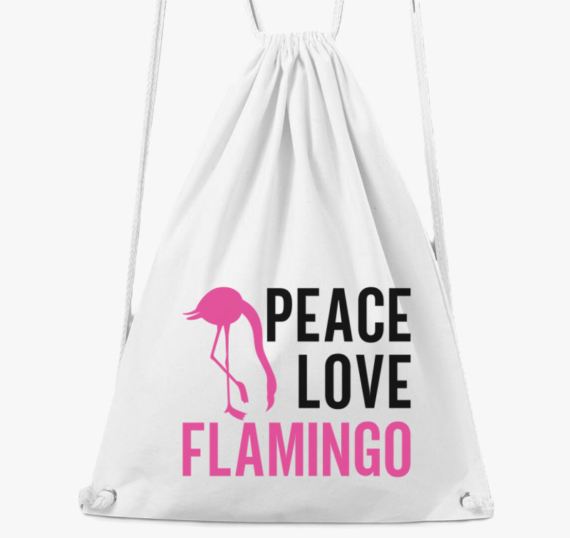 Flamingo peace tornazsák — Fehér