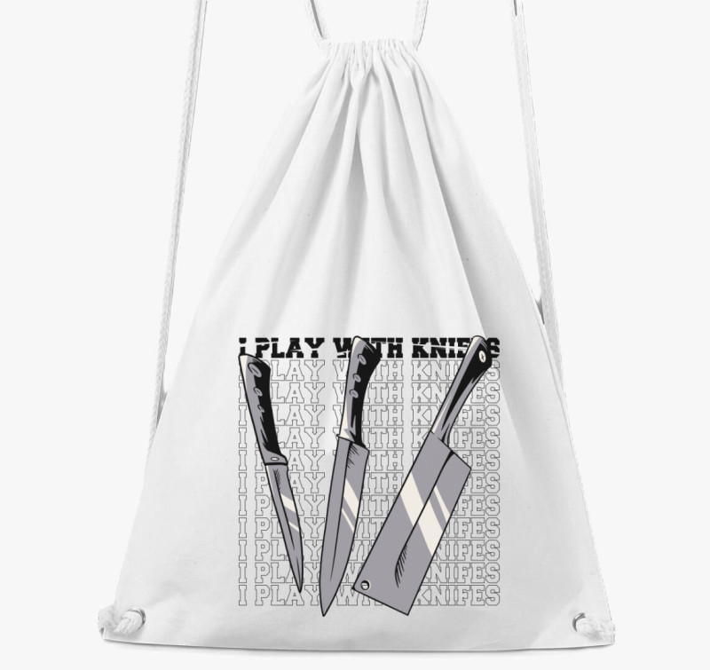 Késekkel játszom tornazsák — Fehér