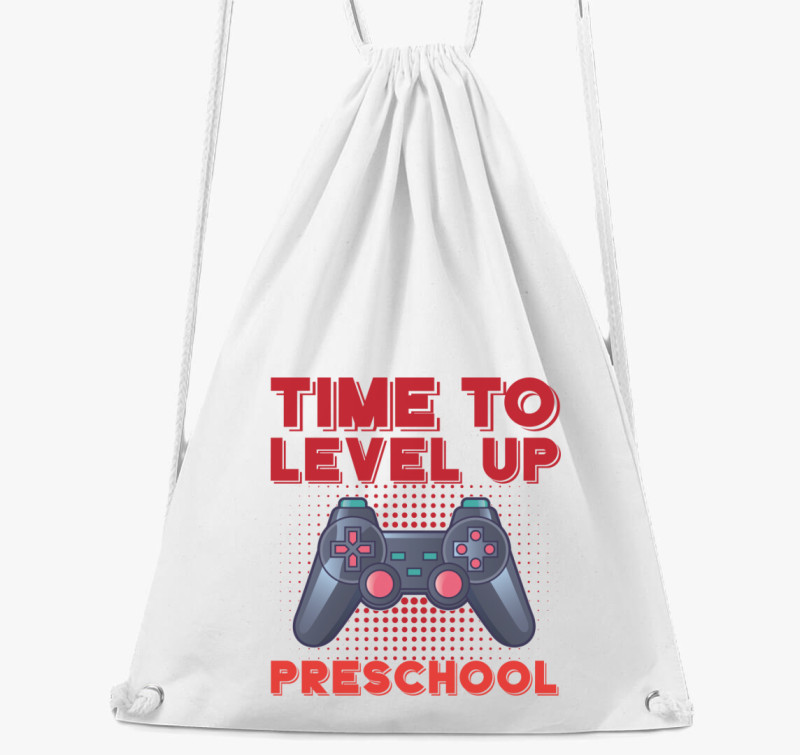 Preschool piros feliratos tornazsák — Fehér