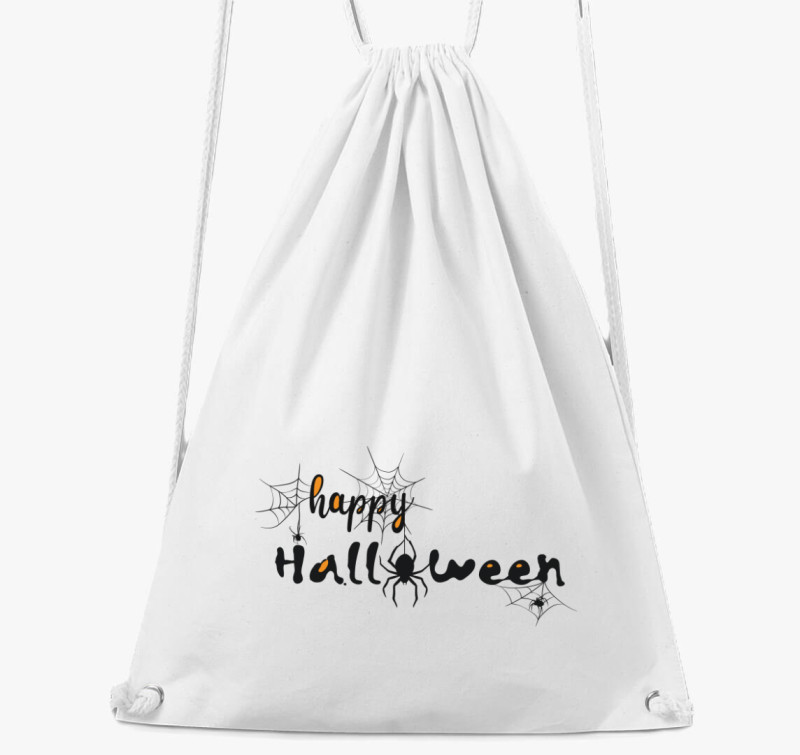 Happy Halloween 2 felirat tornazsák — Fehér