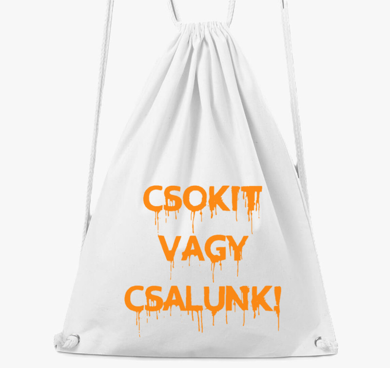 Csokitvagycsalunk tornazsák — Fehér