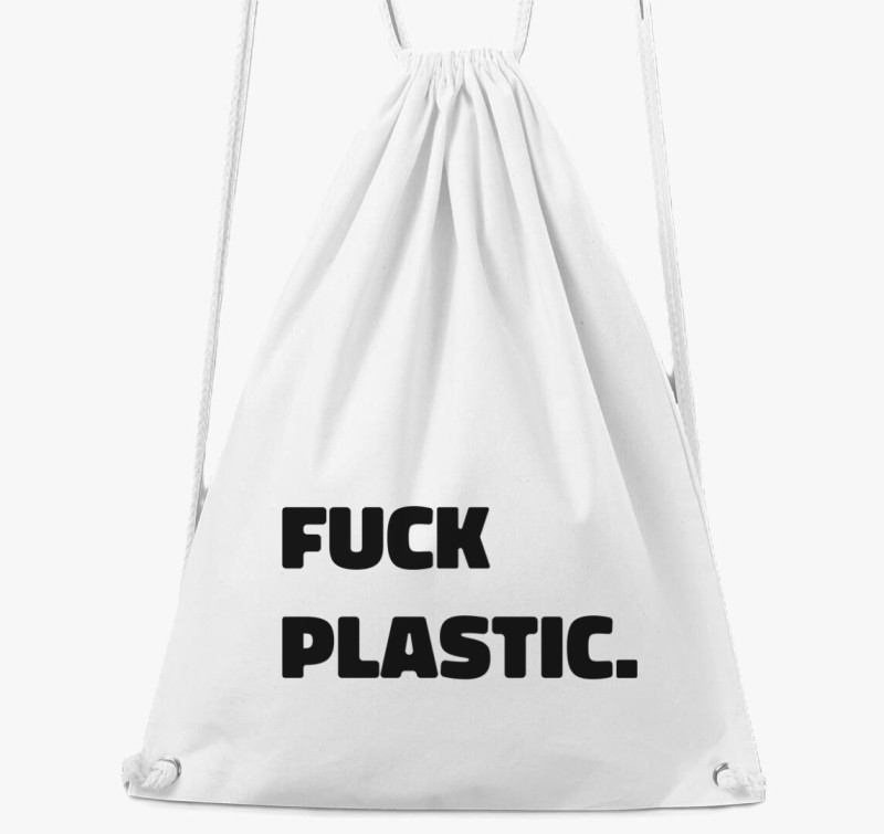 Fuck plastic tornazsák — Fehér