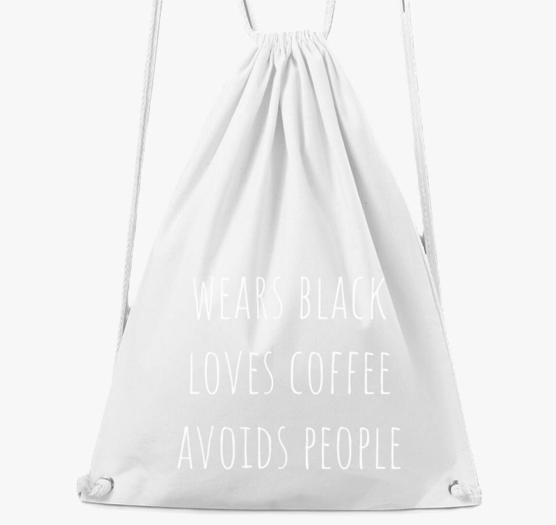 Black - coffee tornazsák — Fehér