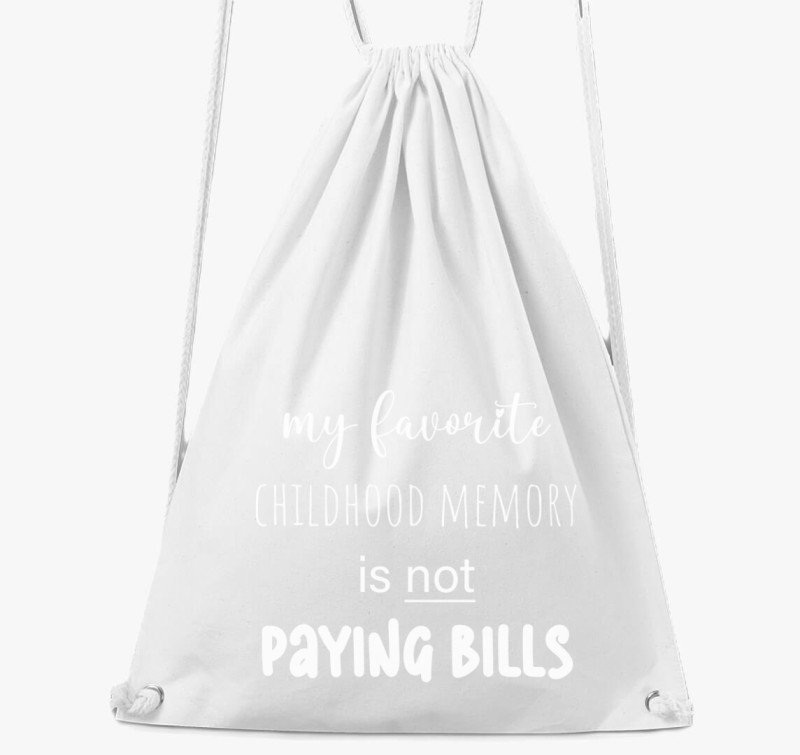 Paying bills tornazsák — Fehér