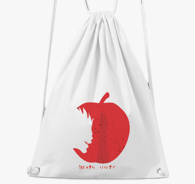Deathnote apple silhouette tornazsák — Fehér