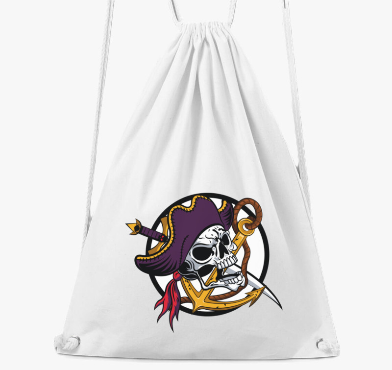 Pirate skull 3 tornazsák — Fehér