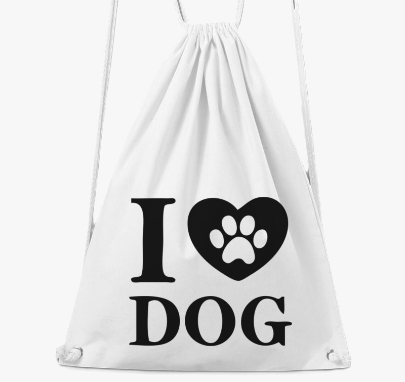 I love dog tornazsák — Fehér