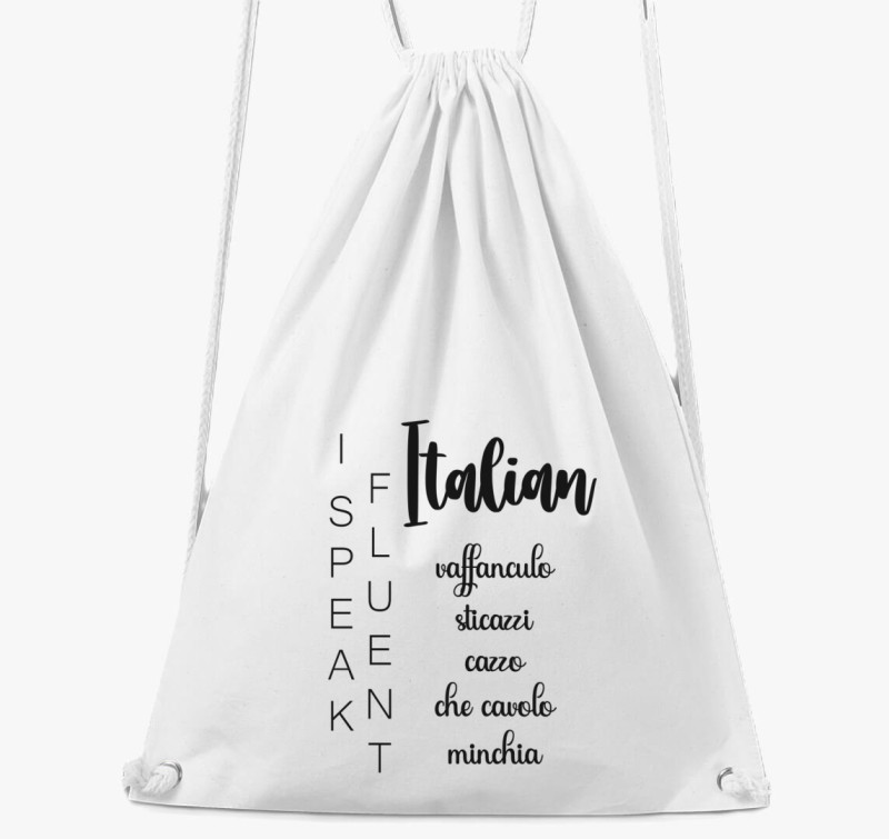 Fluent Italian tornazsák — Fehér