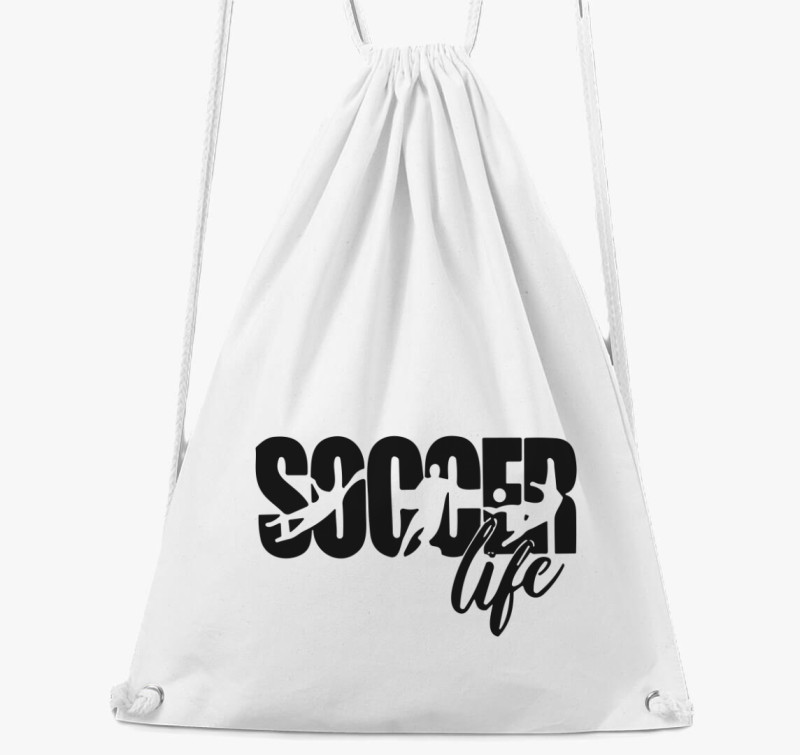 Soccer life tornazsák — Fehér