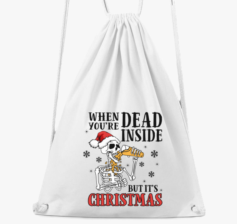 Xmas dead inside tornazsák — Fehér