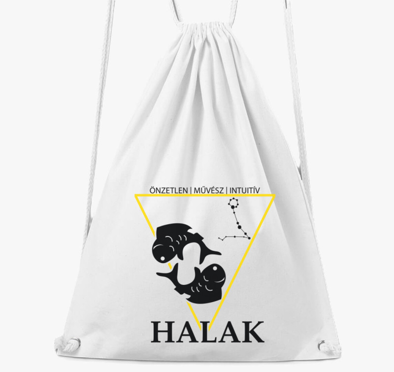 Horoszkóp HALAK tornazsák — Fehér