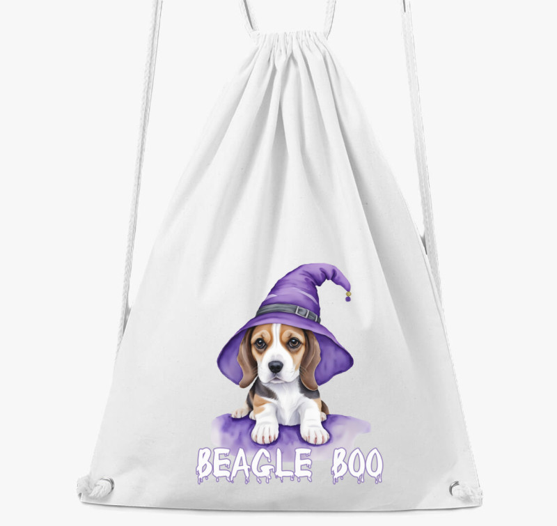 Halloween beagle tornazsák — Fehér