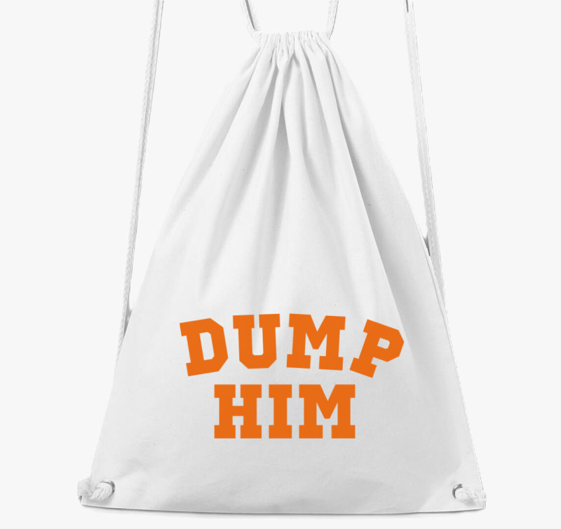 DUMP HIM orange tornazsák — Fehér