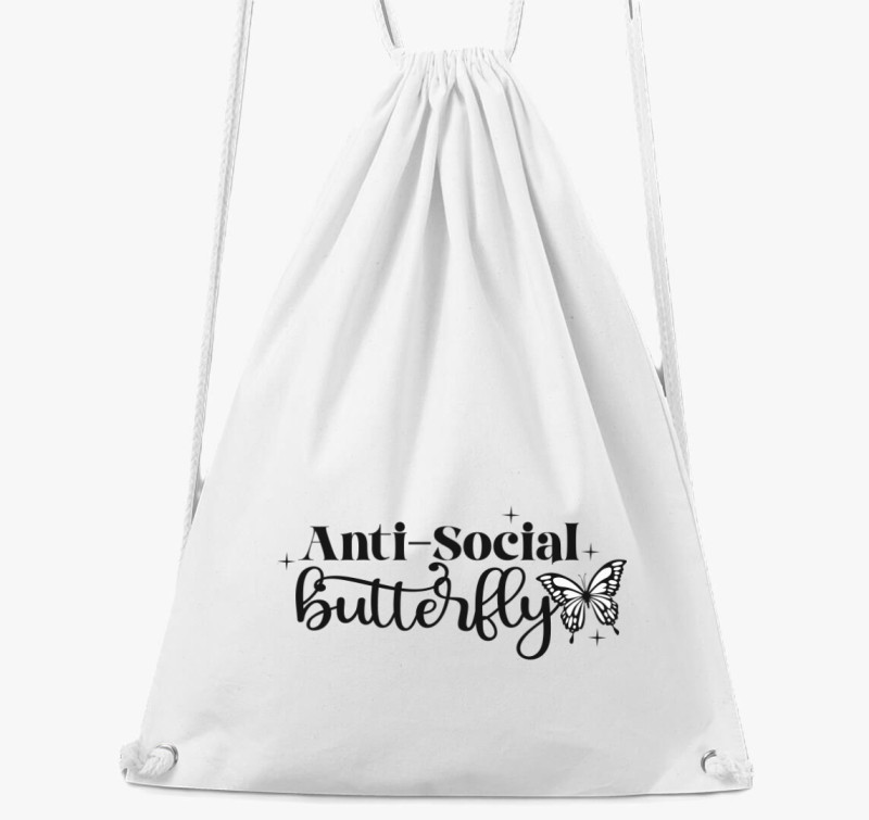 Antisocial butterfly tornazsák — Fehér