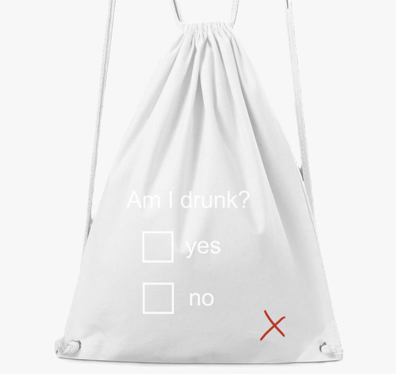 Am I drunk tornazsák — Fehér