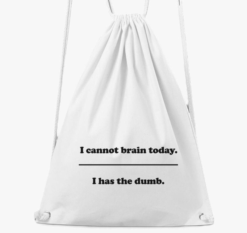 I cannot brain tornazsák — Fehér