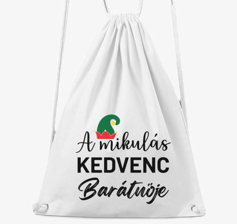 A mikulás kedvenc barátnője tornazsák — Fehér