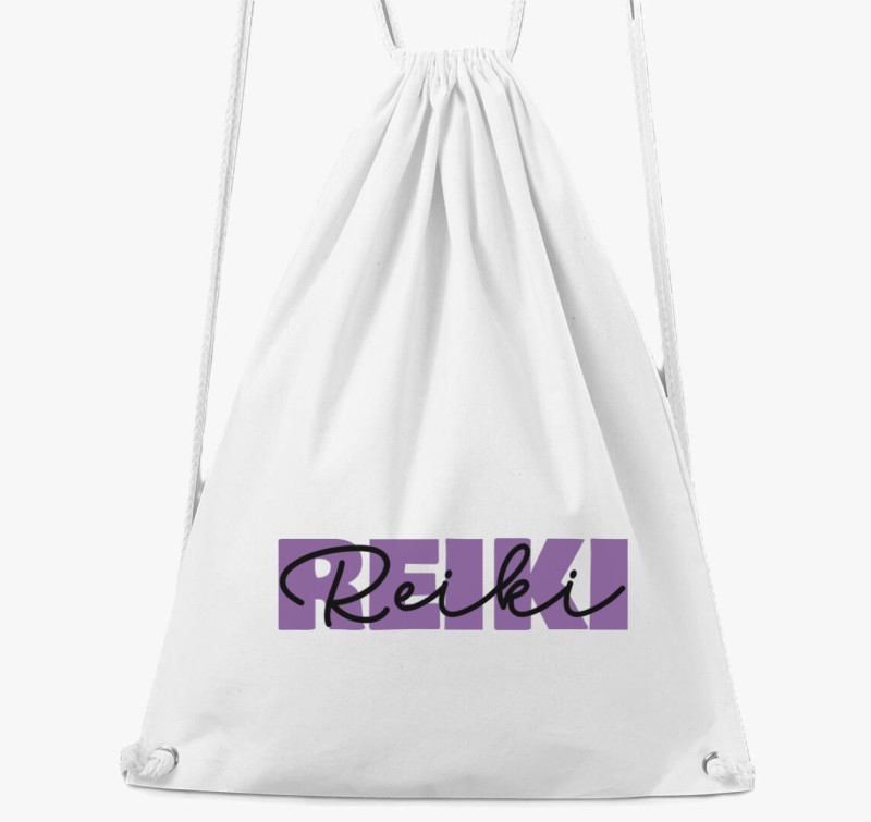 Reiki lila tornazsák — Fehér