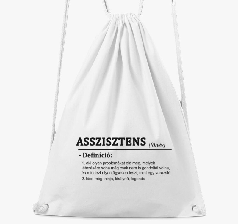 Asszisztens tornazsák — Fehér