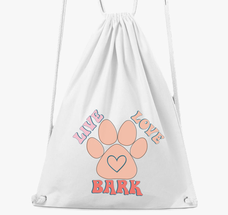 Live Love Bark tornazsák — Fehér