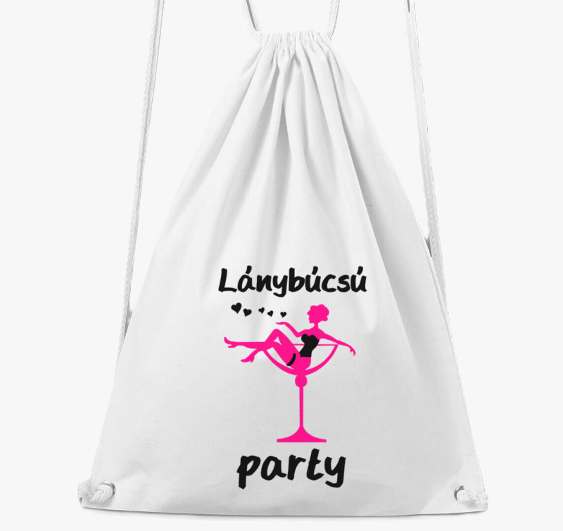 Lánybúcsú party tornazsák — Fehér