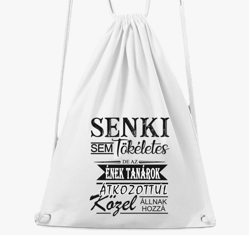 Énektanár tornazsák — Fehér