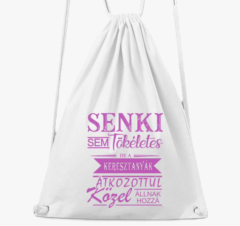 Tökéletes keresztanya tornazsák — Fehér