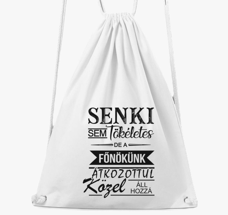 Tökéletes főnök tornazsák — Fehér