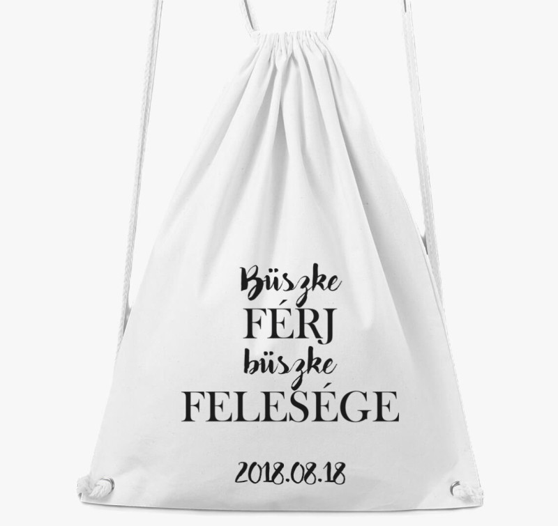 Büszke férj tornazsák — Fehér