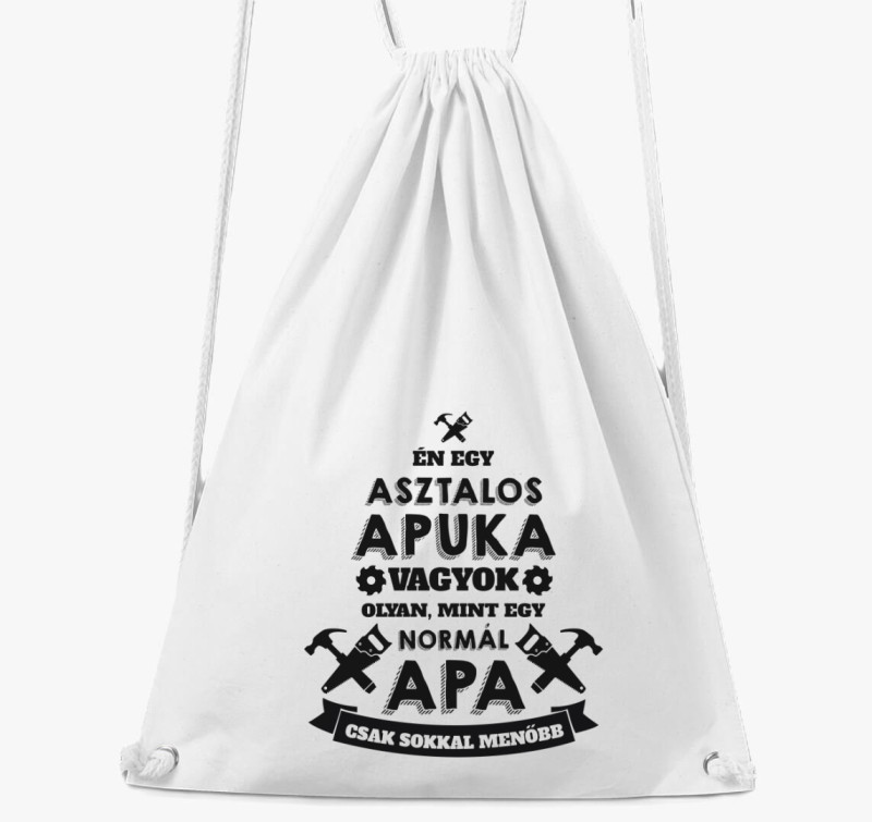 Asztalos apuka tornazsák — Fehér