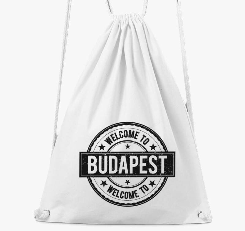 Welcome To Budapest tornazsák — Fehér