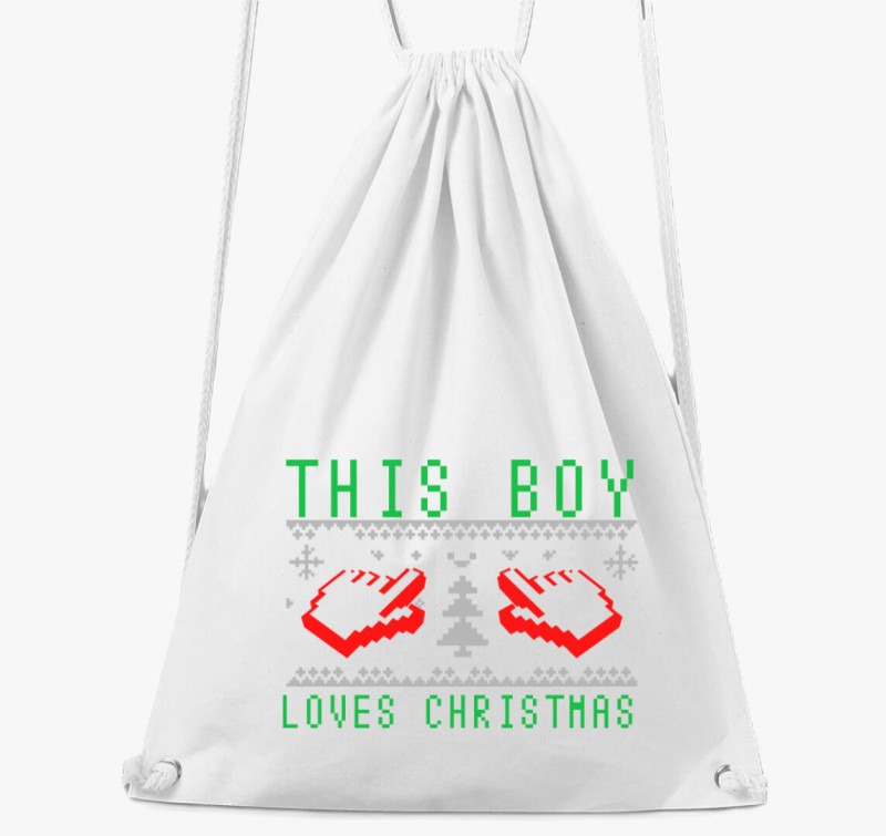 This boy love Christmas tornazsák — Fehér