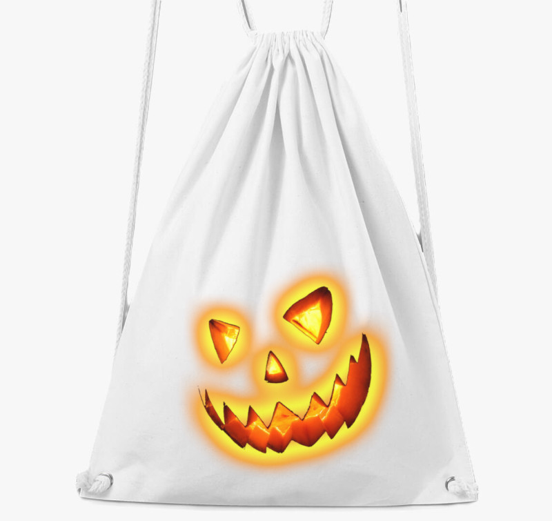 Ijesztő Halloween Tök - Scary Halloween Pumpkin tornazsák — Fehér