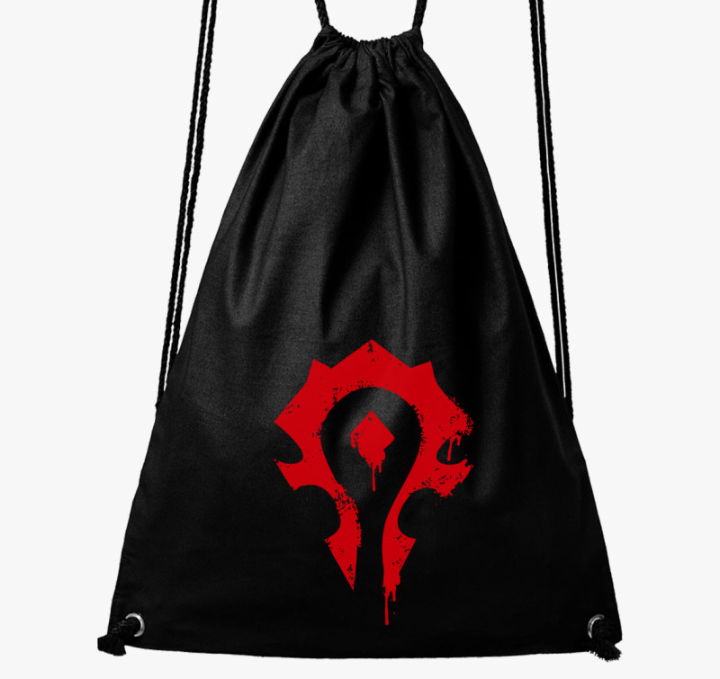 Warcraft Horde Symbol tornazsák — Fekete