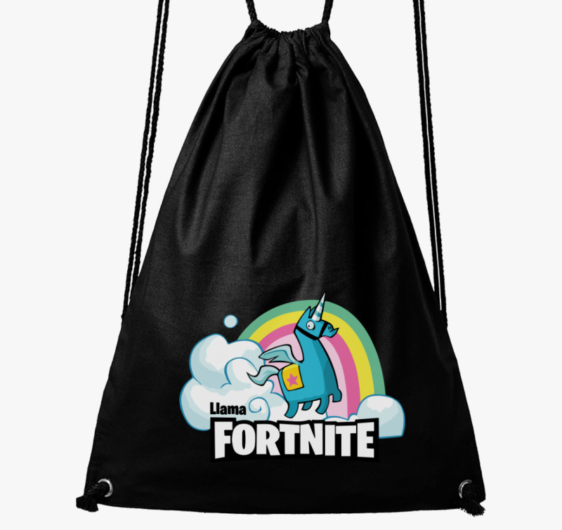 Llama Fortnite tornazsák — Fekete