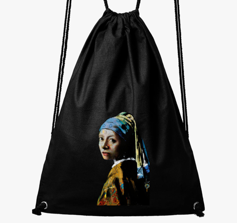 Vermeer graffitis tornazsák — Fekete