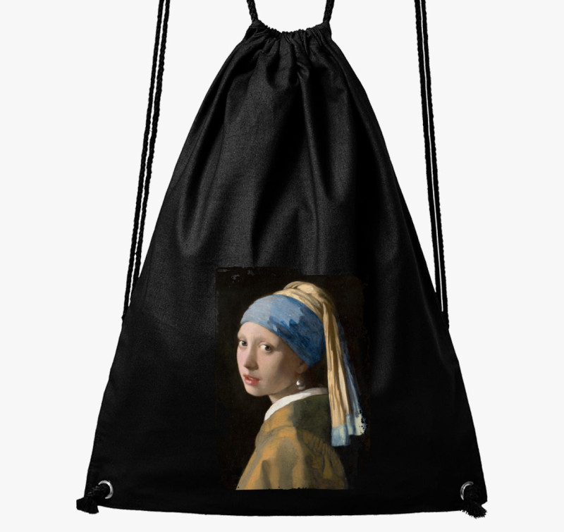 Girl with a pearl earring tornazsák — Fekete