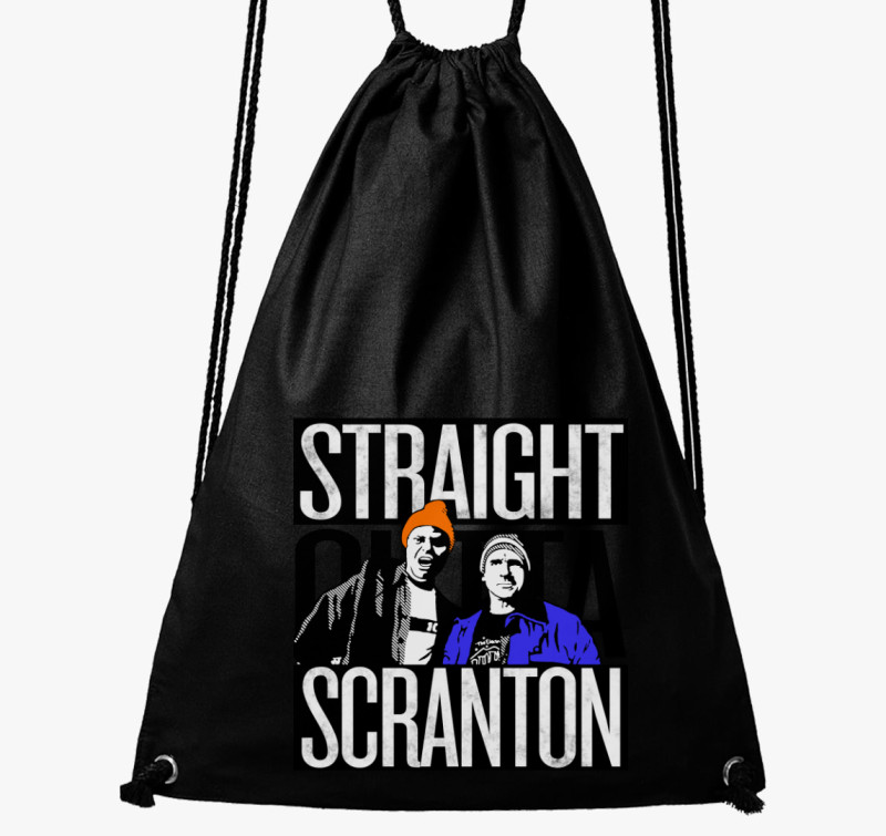 Straight Outta Scranton tornazsák — Fekete