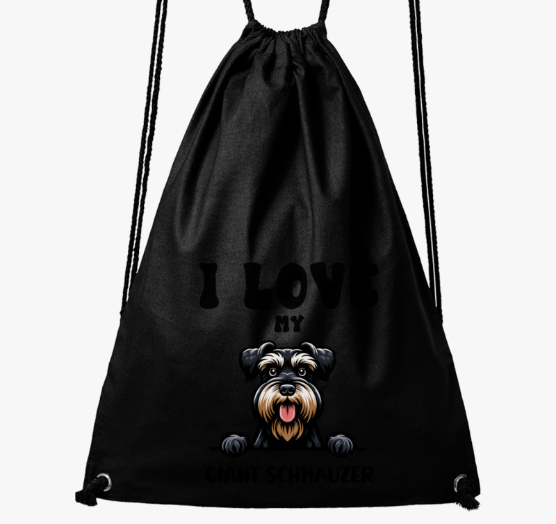 I love my giant schnauzer tornazsák — Fekete